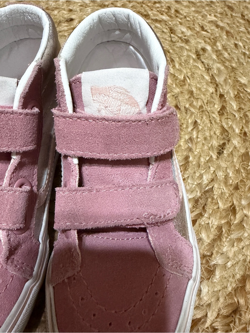 Vans Sk8-Mid Reissue V High Top Sneakers Pink Gold Metallic Kids Size 13 - Picture 2 of 8